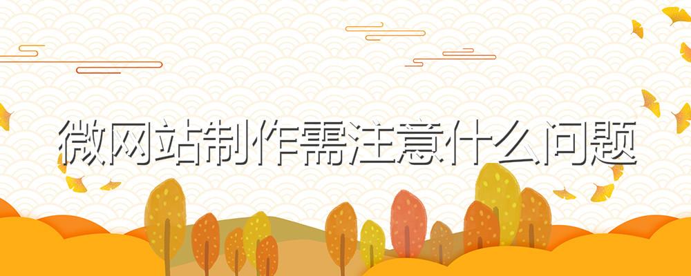 微網(wǎng)站制作需注意什么問(wèn)題